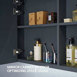 Contemporary Design Stainless Steel <strong>Bathroom</strong> Vanity <strong>Mirror</strong> <strong>Cabinet</strong> with LED Light - Product Image 6