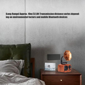 ลำโพงบลูทูธ <span class=keywords><strong>AS90</strong></span> สไตล์เรโทร กำลังขายดี แบตเตอรี่ 1800mAh ชาร์จได้ พร้อมวิทยุ FM ลำโพงวินเทจลายไม้ - Product Image 6