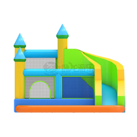 Château gonflable commercial Wolong PVC 4x3x3.2m avec toboggan et piscine à balles, capacité supérieure à 500 kg, pour parc d'attractions