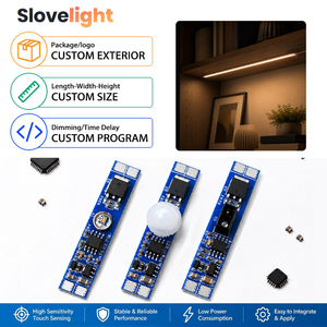 מודול חיישן אינפרא אדום של היצרן DC5V/12V/24V מתג חיישן PIR הדלקה/כיבוי אוטומטיים חיישן עמעום מגע בגודל קטן - Product Image 1