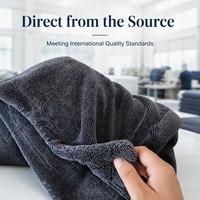 Serviette microfibre à boucles torsadées sans bords, absorbante, séchage rapide, 1200gsm 1400gsm, pour lavage, entretien et detailing automobile