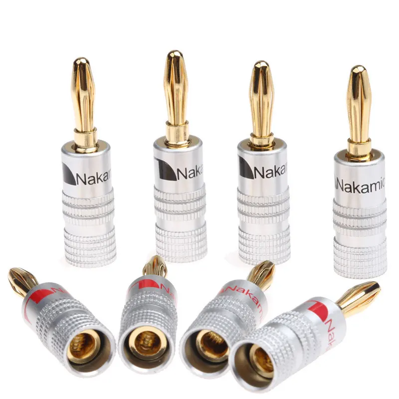 Nakamichi 24K Gold plated 4mm banana plug Male Speaker Audio Connector