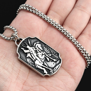 Yunnique – collier avec pendentif cheval de guerre Viking en acier inoxydable pour hommes, style Hip Hop, bijoux de mode en forme d'animal - Product Image 4