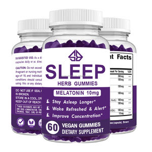 Gomitas de L-Teanina y Melatonina a Base de Hierbas, Suplemento para Mejorar el Sueño y la Memoria, 60 Unidades para Hombre - Product Image 3