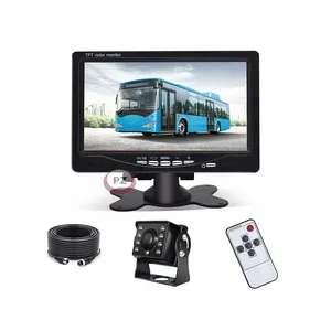 Cámara de visión trasera IR para camión Tractor, Kit de Monitor de respaldo LCD de 7 pulgadas, 1080P, 8 LED, visión nocturna, HD, Monitor de estacionamiento automático