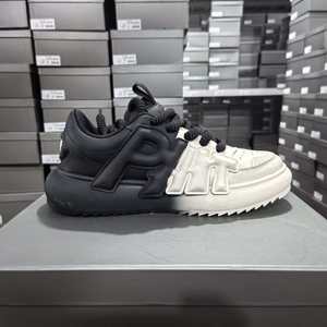 Chaussures pour hommes de luxe de créateur à <span class=keywords><strong>plateforme</strong></span> triangulaire inversée, chaussures de papa tendance de marque bicolores noir et blanc - Product Image 4