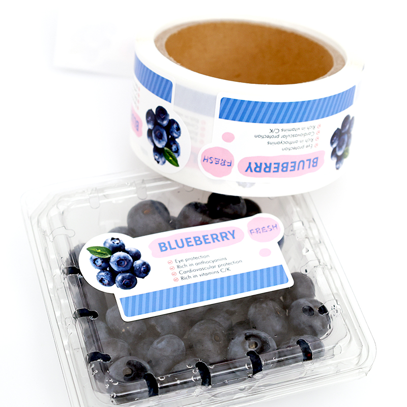 Professional Service Waterproof Frozen Self Adhesive Bopp Vinyl Logo Printing Packaging for Fruit Industries