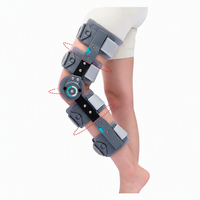 Attelle de genou articulée en aluminium avec réglage de l'extension et de la flexion, support orthopédique pour fixation du genou, récupération post-chirurgicale