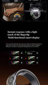 AICITY Anneau Intelligent de Soins de Santé AI Fréquence Cardiaque Sommeil Activité Multisports <span class=keywords><strong>GPS</strong></span> Fitness Tracker avec Éclairage APP 2026 - Product Image 6