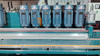 Eworld - Máquina de Biselado y Pulido de Vidrio de Línea Recta con PLC y Motor de 15.35kw, Ahorro de Energía
