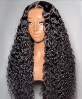 Perruque en cheveux humains naturels bruts, ondulés, densité 180, avec frontal en dentelle HD 13x6, nœuds petits 13x4, fermeture 5*5, sans colle, boucles indiennes, pour femmes