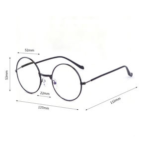 Montura de Gafas Redondas Retro, Gafas de Alta Calidad con Protección Contra Luz Azul para Hombre, Fábrica de Gafas - Product Image 3