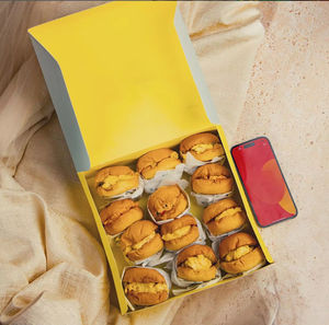 Caja de Embalaje de Papel para Churros, Hamburguesas, Donuts, Panqueques, Sushi, Pasteles, Galletas y Salsas, Impresión Offset - Product Image 1