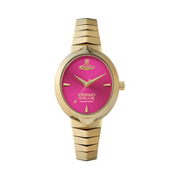 Montre de mode pour femme, série classique, acier inoxydable bordeaux, cadran à chaîne serpent, verre minéral, fermoir papillon, non étanche