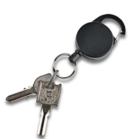 Porte-badge rétractable personnalisé avec logo, en plastique et acier inoxydable, cordon de 60 cm, mousqueton extérieur, impression UV