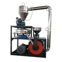 Broyeur à PVC à double moteur entièrement automatique, broyeur vertical à disque, pulvérisateur en acier inoxydable SUS304 pour le recyclage du PVC