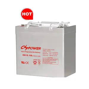 太阳能/不间断电源/逆变器/电信CG12-55用长寿命可充电Bateria 12V 55ah凝胶电池