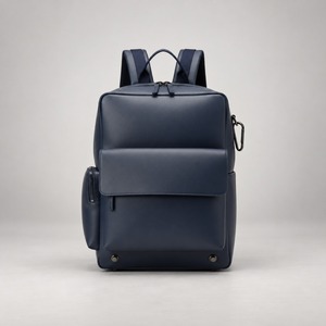 Sac à dos de pickleball structuré en PU italien avec pochette magnétique pour chaussures, capacité de 2 raquettes, aspect italien, logo personnalisé, vente en gros - Product Image 1