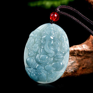 จี้หยกธรรมชาติสีน้ำเงินรูปช้าง  พร้อมใบรับรองการประเมินคุณภาพ  DW06 - Product Image 2