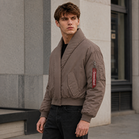 Vestes de pilote vintage pour hommes avec logo personnalisé OEM, vestes bomber de travail américaines de haute qualité pour hommes