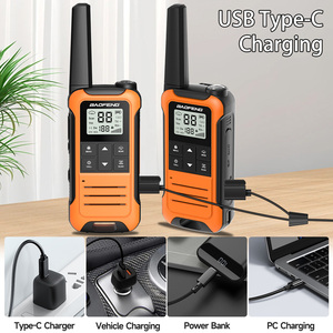 2 Piezas Baofeng F22 Mini Walkie Talkie PMR/FRS de Largo Alcance, Recargable, Portátil, Radio Bidireccional para Niños, Cargador Tipo-C para <span class=keywords><strong>Viajes</strong></span> de Camping - Product Image 5