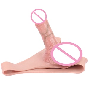 FAAK Silicone Hollow <b>Dildo</b> Pants Realistic Extender Penis Enlargement Extension Male Underwear Silicone Pants Penis Extender - Product Image 4