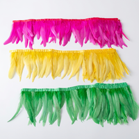 Plumes de coq de 20-25 cm, plumes de queue de coq, garnitures blanchies et teintes, franges pour fêtes, carnavals, artisanat, vêtements et accessoires