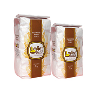 Sac d'emballage personnalisé en papier biodégradable éco-responsable de 1 kg, 2 kg, 5 kg, 10 kg, à fond plat, scellé sur quatre côtés, pour céréales, farine de blé, poudre de maïs