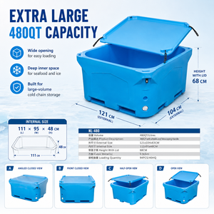 Glacière isotherme Nelgreen 480L en LLDPE moulé par rotation avec réfrigération par compresseur, robuste, pour fruits de mer et boissons, logo personnalisé - Product Image 6