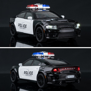 Schivare caricabatterie 1:32 lega di polizia in lega modello di auto modello di simulazione in metallo giocattolo <span class=keywords><strong>Muscle</strong></span> Car modello - Product Image 4