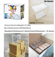 Présentoirs modernes portables en acrylique personnalisés pour boîtes de boosters de cartes à collectionner, faciles à assembler et à utiliser à domicile