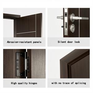 Nouvelle porte en bois massif de teck, finition moderne, personnalisable, avec design imperméable pour la maison - Product Image 2