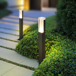 Lampe solaire LED pour pelouse, lampadaire de jardin extérieur, aluminium noir, abat-jour en verre, IP65 résistant à l'eau, lumière du jour 5000K, détection de mouvement 60 - Product Image 6