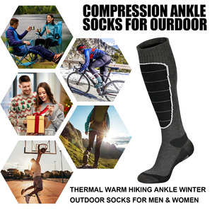 <span class=keywords><strong>Calcetines</strong></span> de Esquí de Lana Merino para Hombre, Logotipo y Color Personalizados, <span class=keywords><strong>Calcetines</strong></span> Térmicos hasta la Rodilla para Snowboard y Esquí - Product Image 5