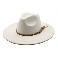Chapeaux Fedora à large bord rose de haute qualité pour le printemps et l'été, unisexe, en polyester/coton, style plage européen et américain, vente en gros