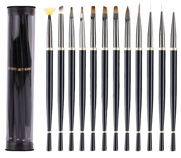 Новый продукт 2022 Высокое Качество Пользовательский логотип 9 шт. мраморная ручка набор кистей для дизайна ногтей