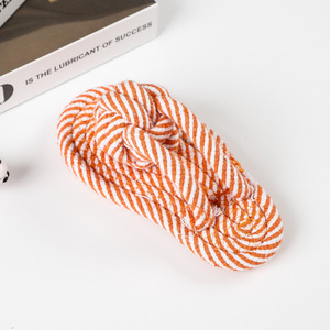 ของเล่นสุนัขแบบเชือกฝ้ายสีชมพู ขนาดกลาง ทนทานต่อการกัดแทะ - Product Image 2
