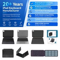 Clavier sans fil pliable de haute qualité avec pavé tactile pour iOS, Android, Windows, téléphone portable, tablette, PC, clavier portable Bluetooth rechargeable