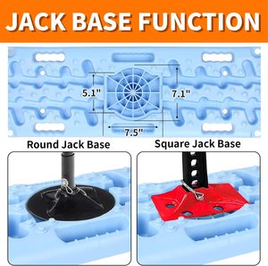 차량 외장 액세서리 2개 세트 미니 오프로드 접이식 타이어 사다리 트랙 모래 진흙 눈 탈출 견인 보드 - Product Image 5