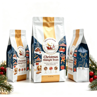 Sachet Doypack de Noël personnalisé imprimé en héliogravure, haute résistance à l'humidité, en BOPP Nylon refermable avec fermeture Ziplock pour biscuits, noix et chocolat