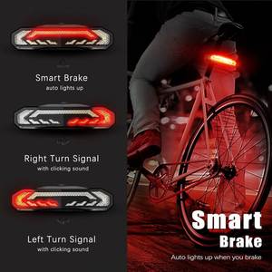 2200mah USB Rechargeable LED ABS Waterproof Smart Bicycle Turn Signal Tail <b>Light</b> Vibration Sensor Brake Bike Indicator <b>Light</b> - Product Image 3