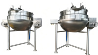 Panci Pengaduk Makanan dan Selai Berkapasitas Besar Hongda dari Baja Anti Karat dengan Pemanas Listrik dan Sistem Uap Bersertifikasi ASME 230V/460V