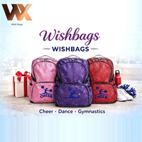 Sac à dos de danse scintillant pour équipes sportives, sac de cheerleading design pour femmes, sacs de cheerleading scintillants avec options de couleurs pour filles