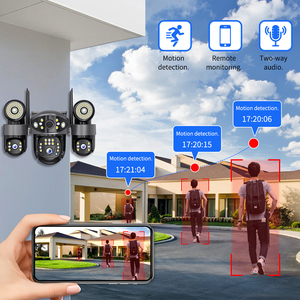 Telecamera di Sicurezza V380 CCTV 9MP a Tre Obiettivi e Tre Viste, con Scheda SIM 4G, Panoramica a 360 Gradi, per Centri Commerciali, con Tracciamento Umano AI - Product Image 4