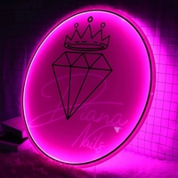 Enseignes en acrylique 3D personnalisées, logo d'entreprise, salon de beauté, salon de manucure, studio de coiffure, décoration murale, enseigne de nom d'entreprise, lumières LED néon