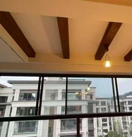 Poutre décorative moderne en polyuréthane imitation bois PU, légère, étanche, pour plafond intérieur de villa ou maison de thé