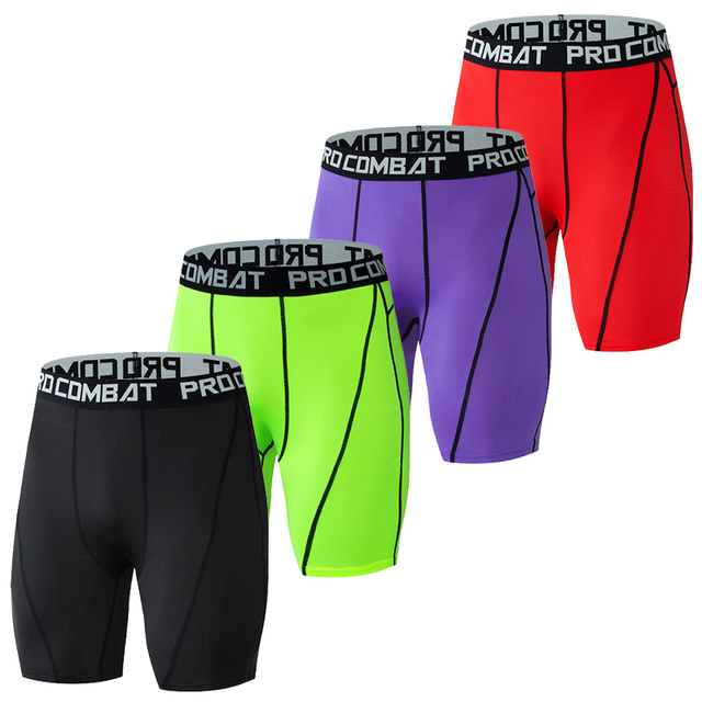 High Elastic Fitness Shorts Men Quick Dry Spandex Running Leggings Custom Training Compression Shorts