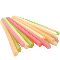 AATAE Paille de fécule de maïs de riz biodégradable personnalisée écologique enveloppée individuellement pailles jetables 200mm longueur 100