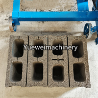 Machine à fabriquer des blocs de ciment et des briques en béton recyclé YUEWEI YW-3-45C avec moule et boîte de vitesses