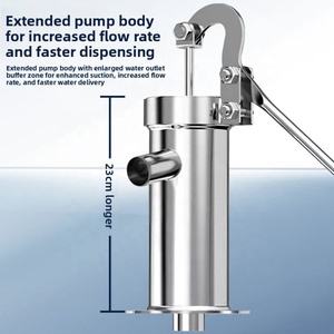 Pompa Manuale per Pozzo in Acciaio Inossidabile, Pompa Acqua a Manovella Stile Antico, Macchinario per Trattamento Acqua - Product Image 3